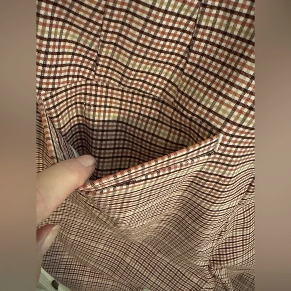 Lane Bryant Signature Fit 4-Season Ankle Pants Berry Plaid Stretch Plus Size 22 - Picture 9 of 14